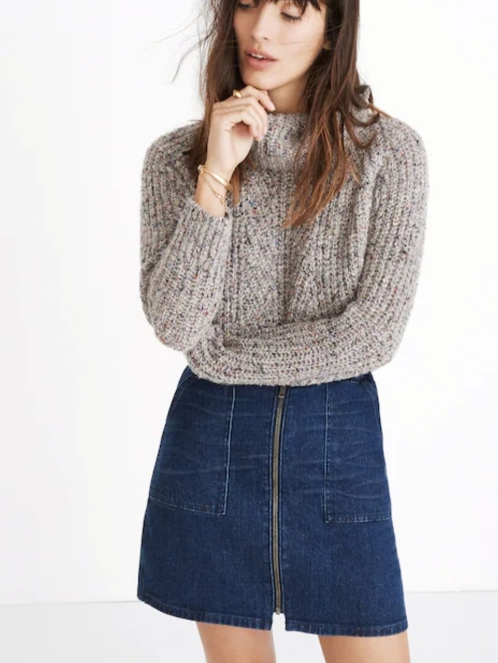 Madewell denim skirt